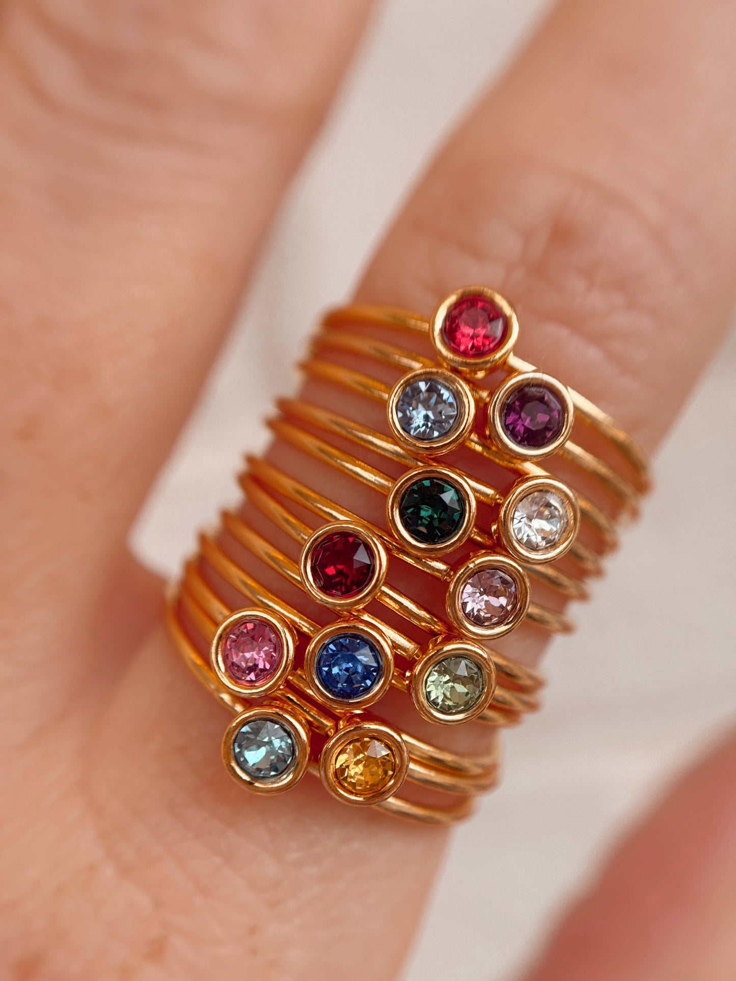 Two Birthstone Ring Stack