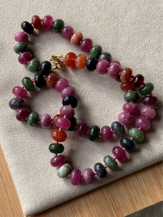 Tourmaline + Pink Spacers