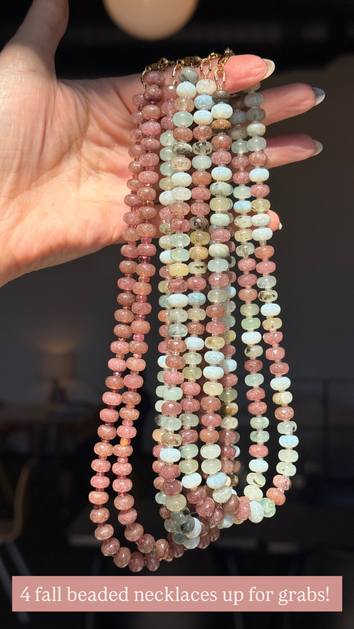 Maroon Beaded Necklace
