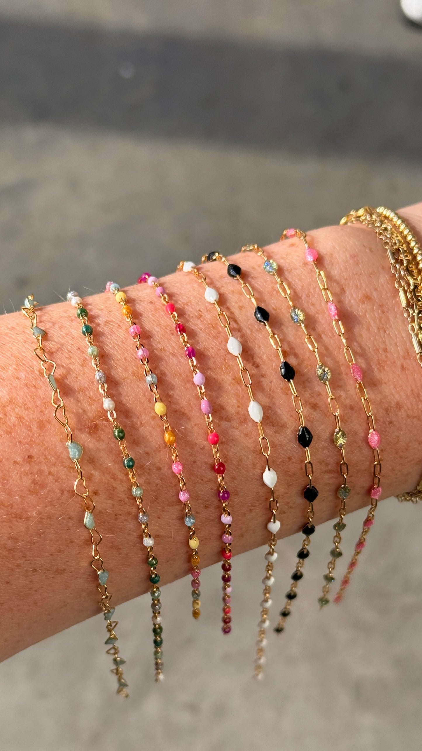 White Lilah Enamel Bracelet