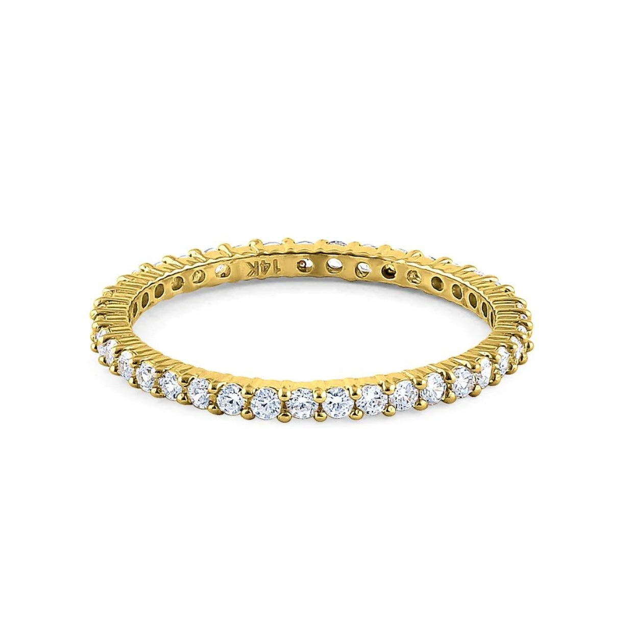 14k Solid Gold Eternity .7 ct Diamond Band – Quad Espresso Jewelry