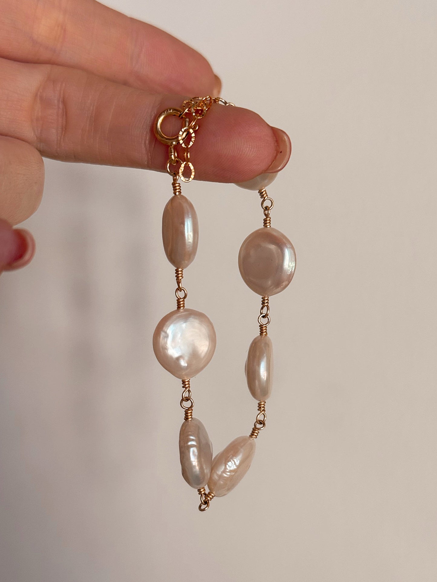 Freshwater Coin Pearl Bracelet