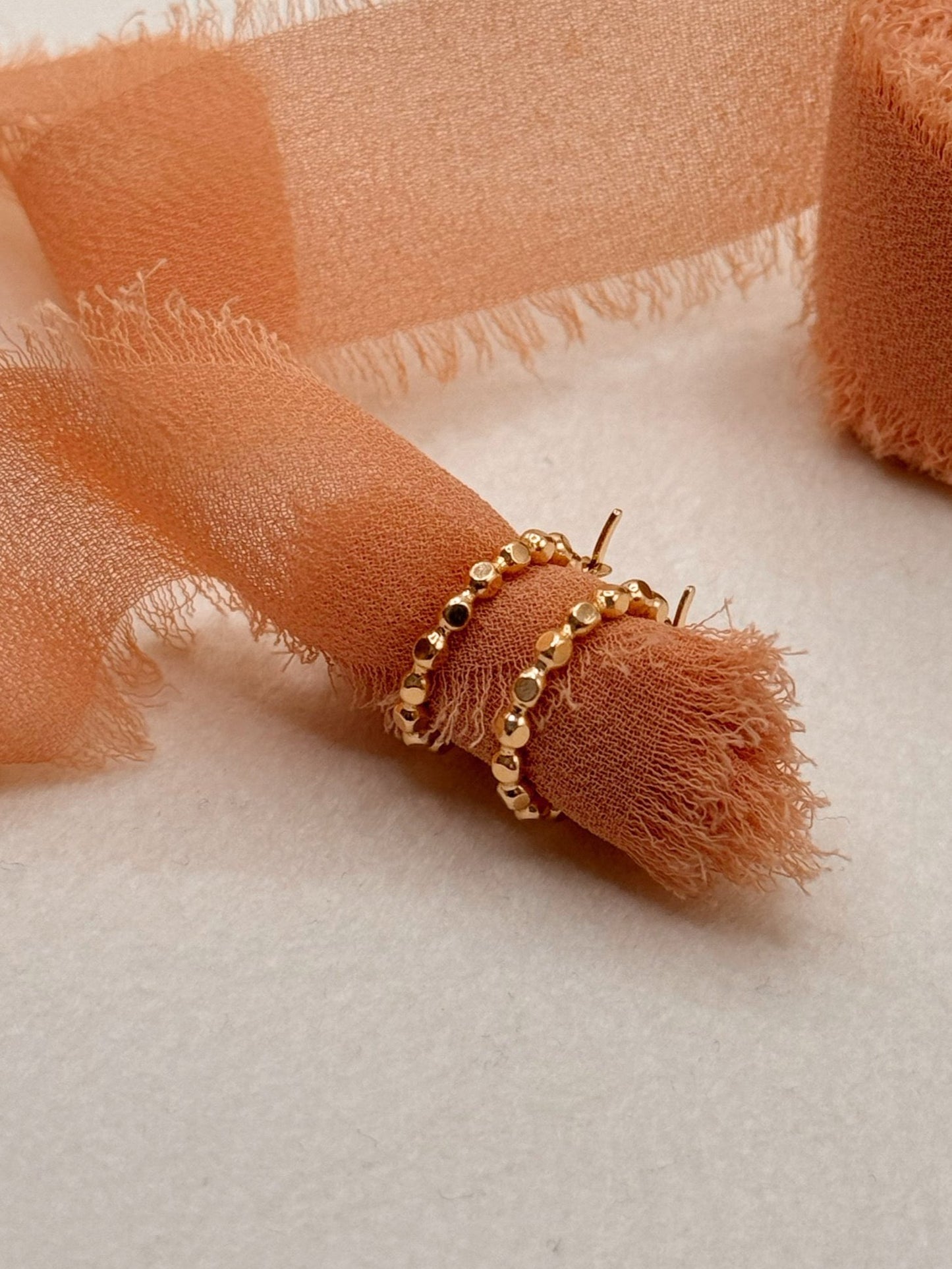 Flat Beaded Hoops