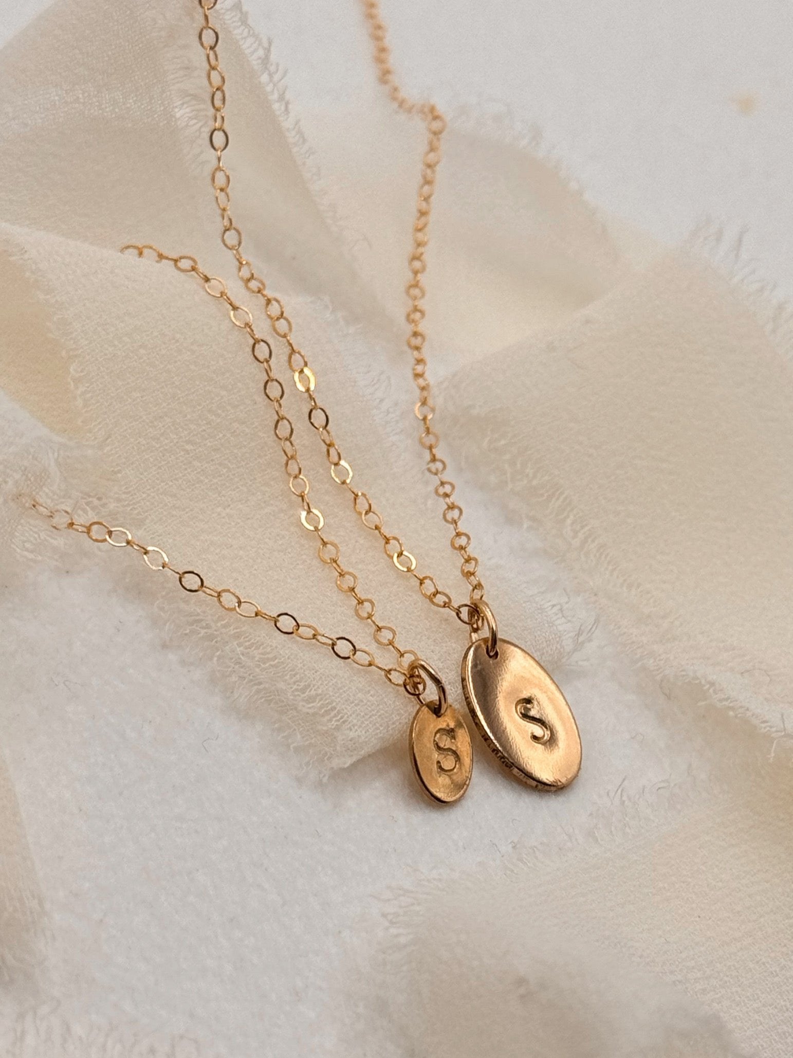 Oval Initial Necklace