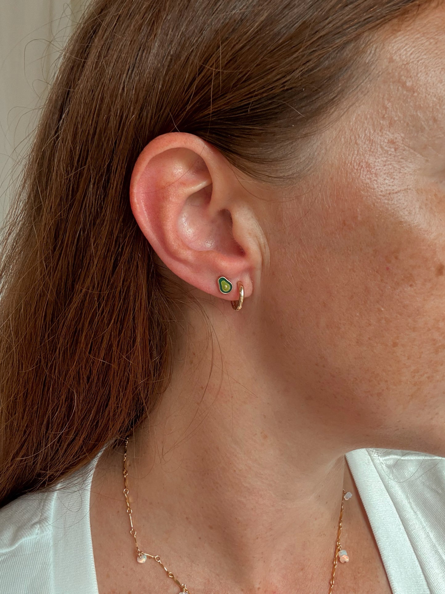 14k Solid Gold Fruit Studs