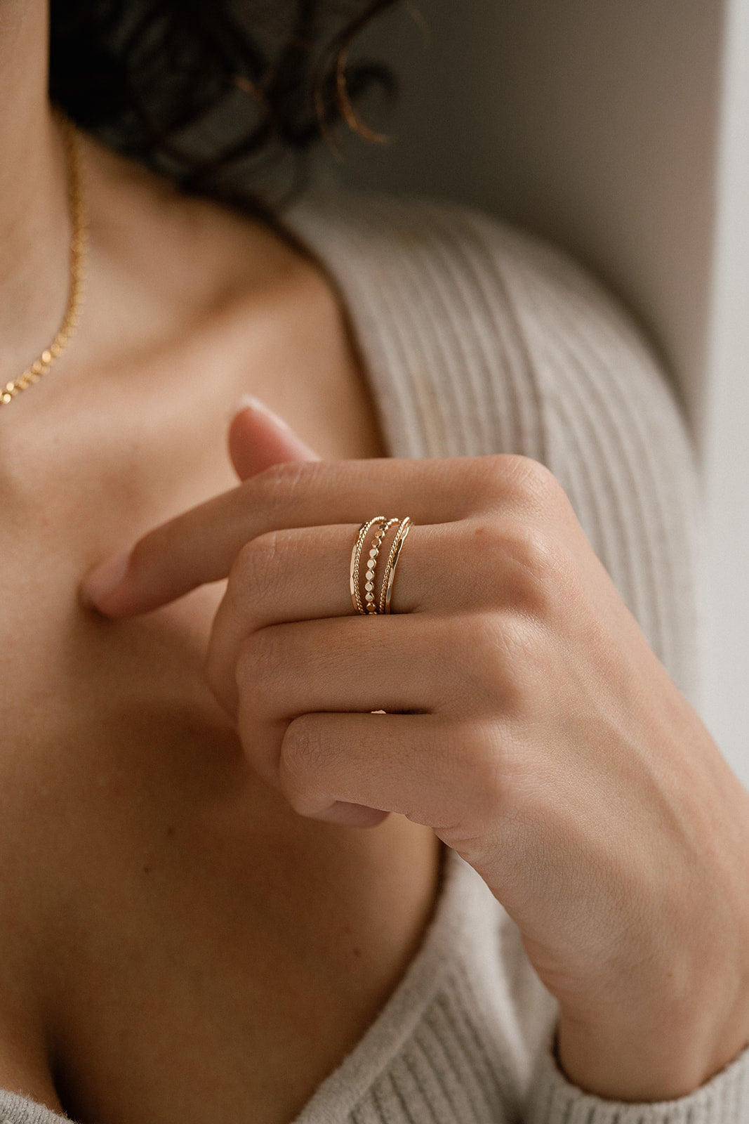 Dainty Set of 5 Rings