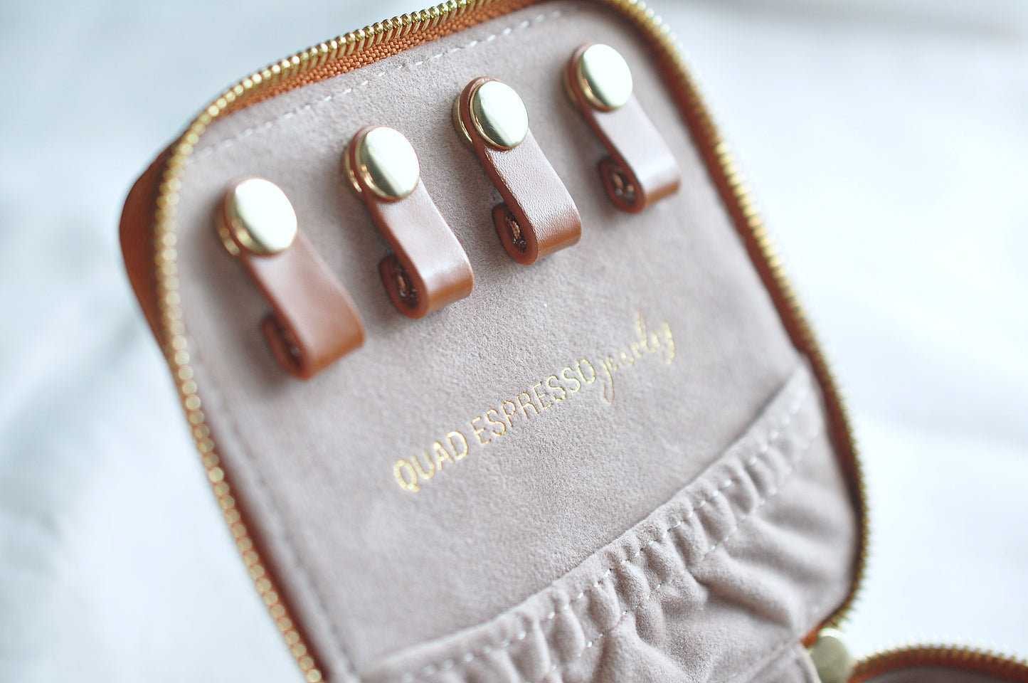 Pocket Sized Jewelry Case - Quad Espresso Jewelry