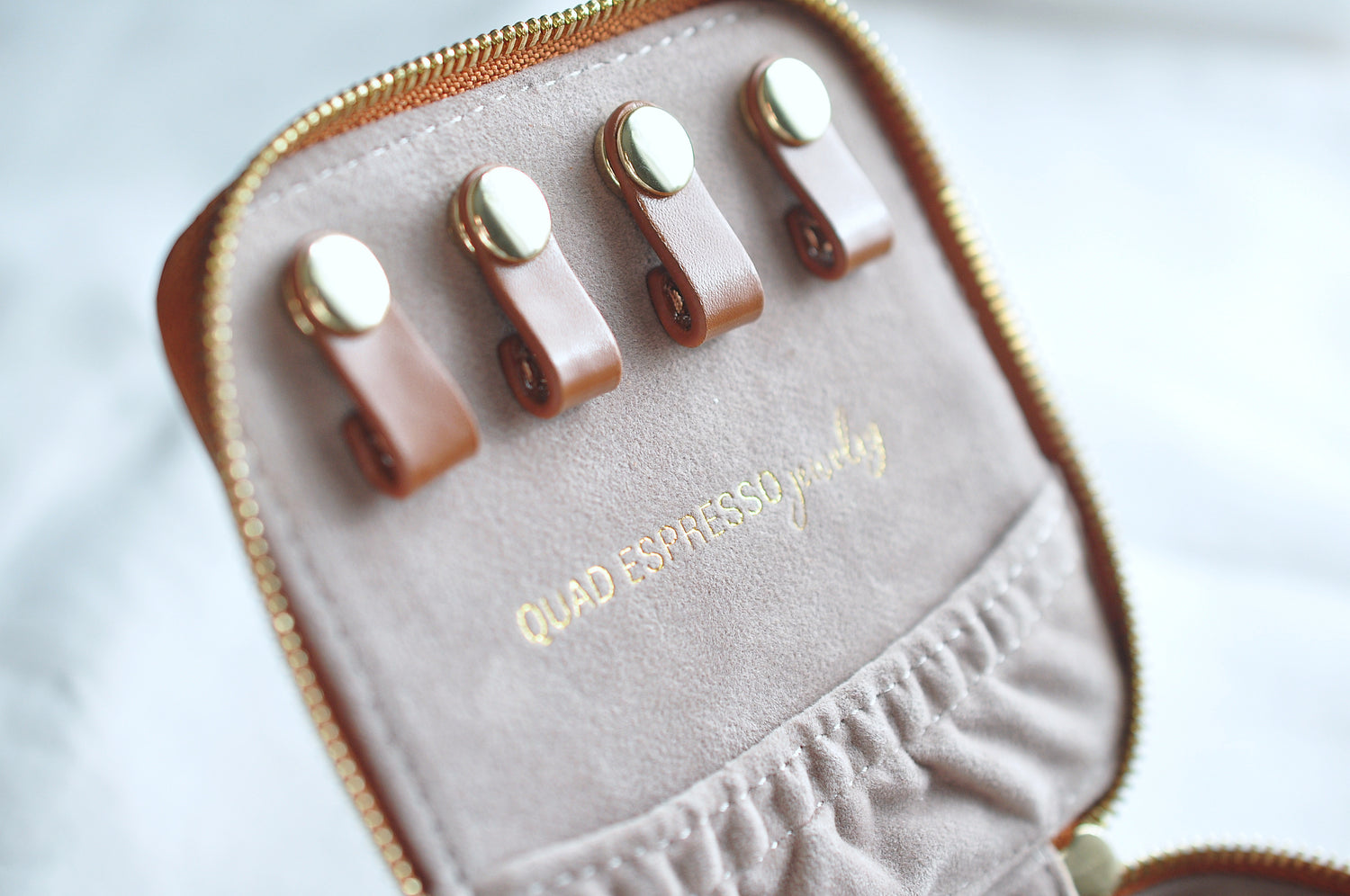 Pocket Sized Jewelry Case - Quad Espresso Jewelry