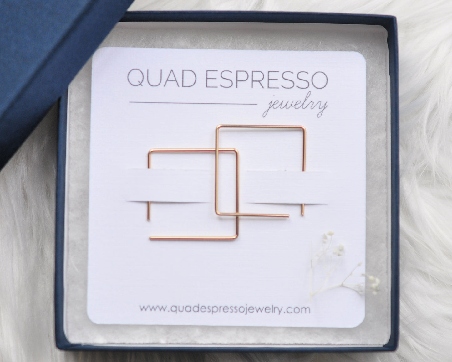 Small Square Sliders - Quad Espresso Jewelry