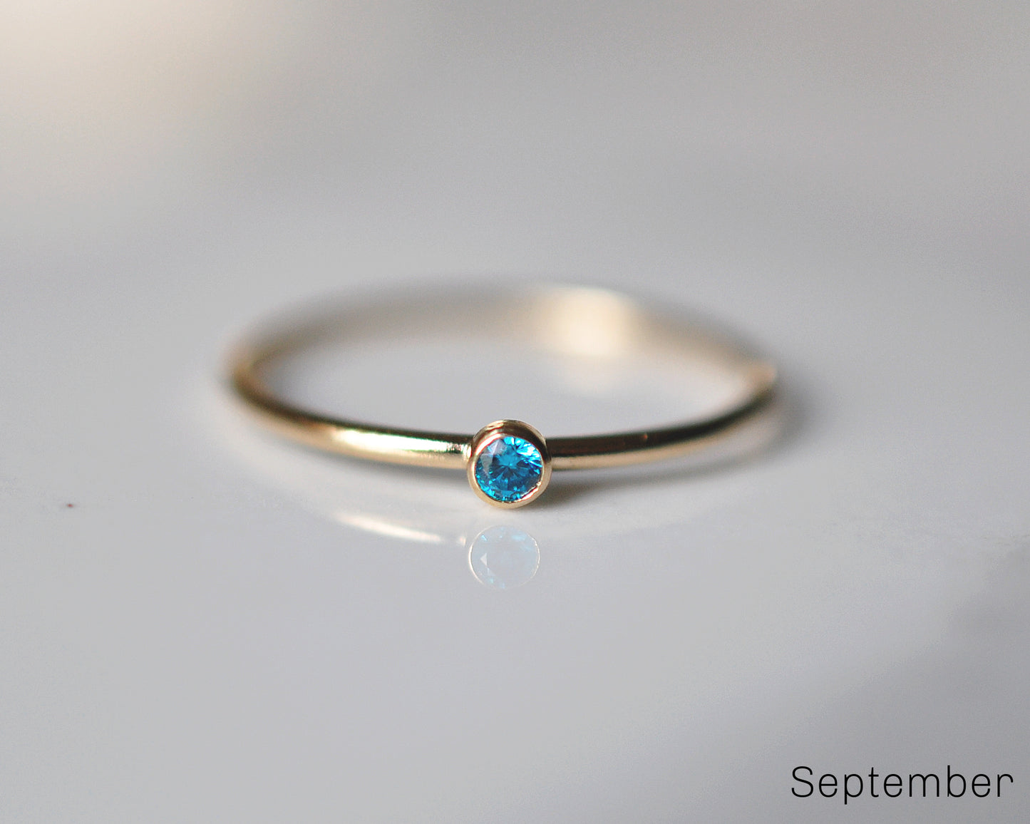 Two Birthstones Ring Stack - Quad Espresso Jewelry
