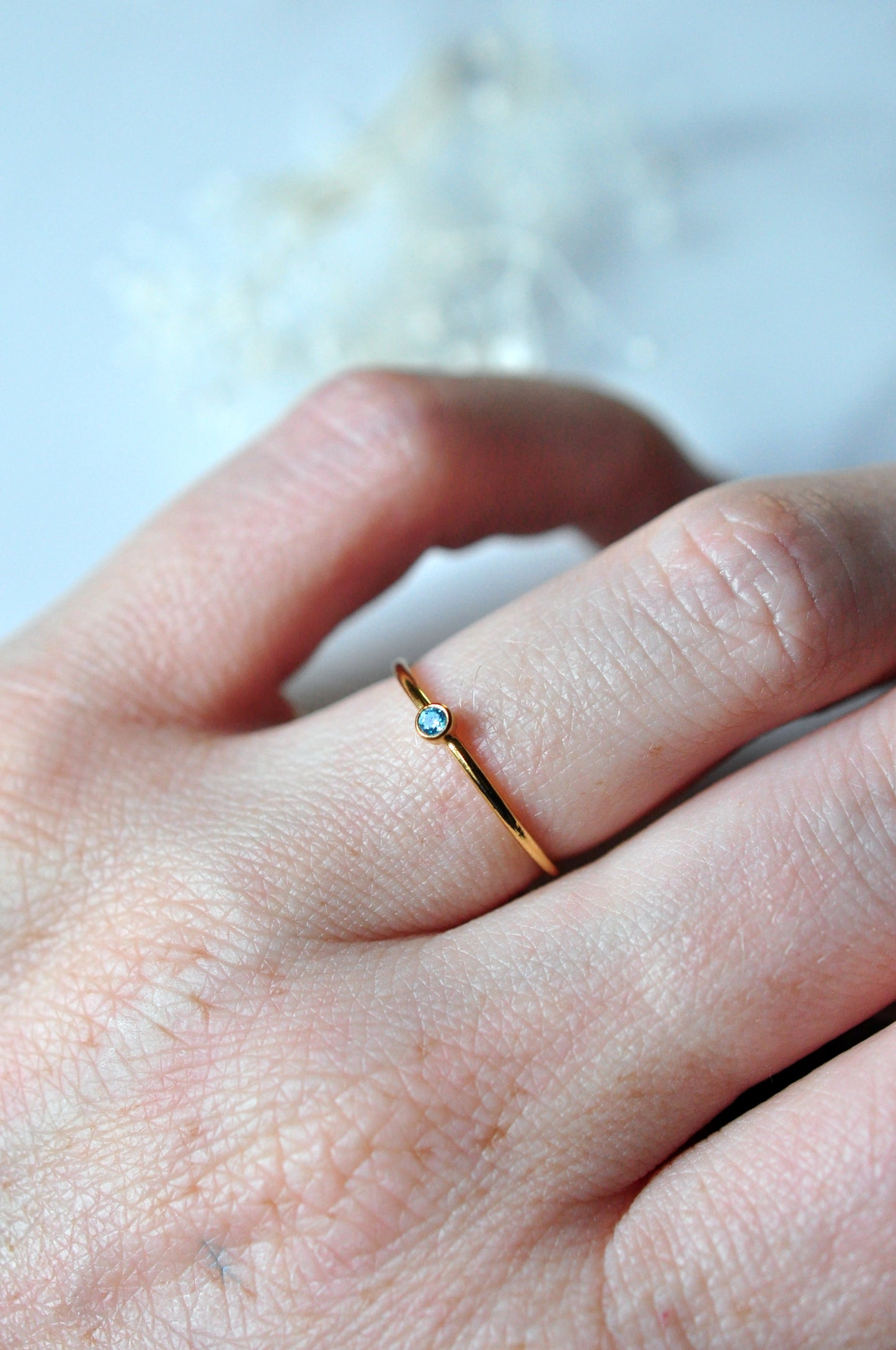 Four Birthstones Ring Stack - Quad Espresso Jewelry