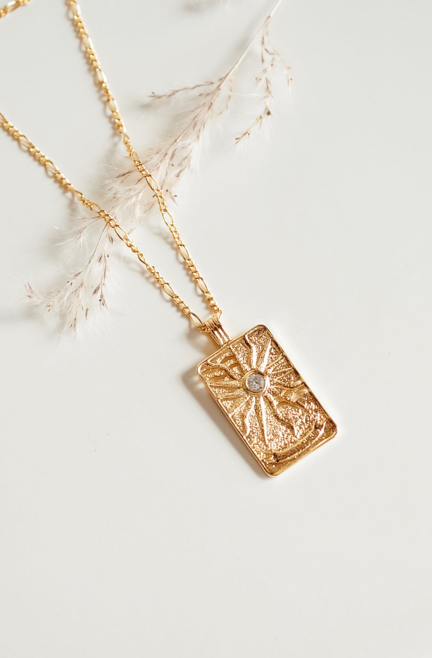 Sun Tarot Charm Necklace