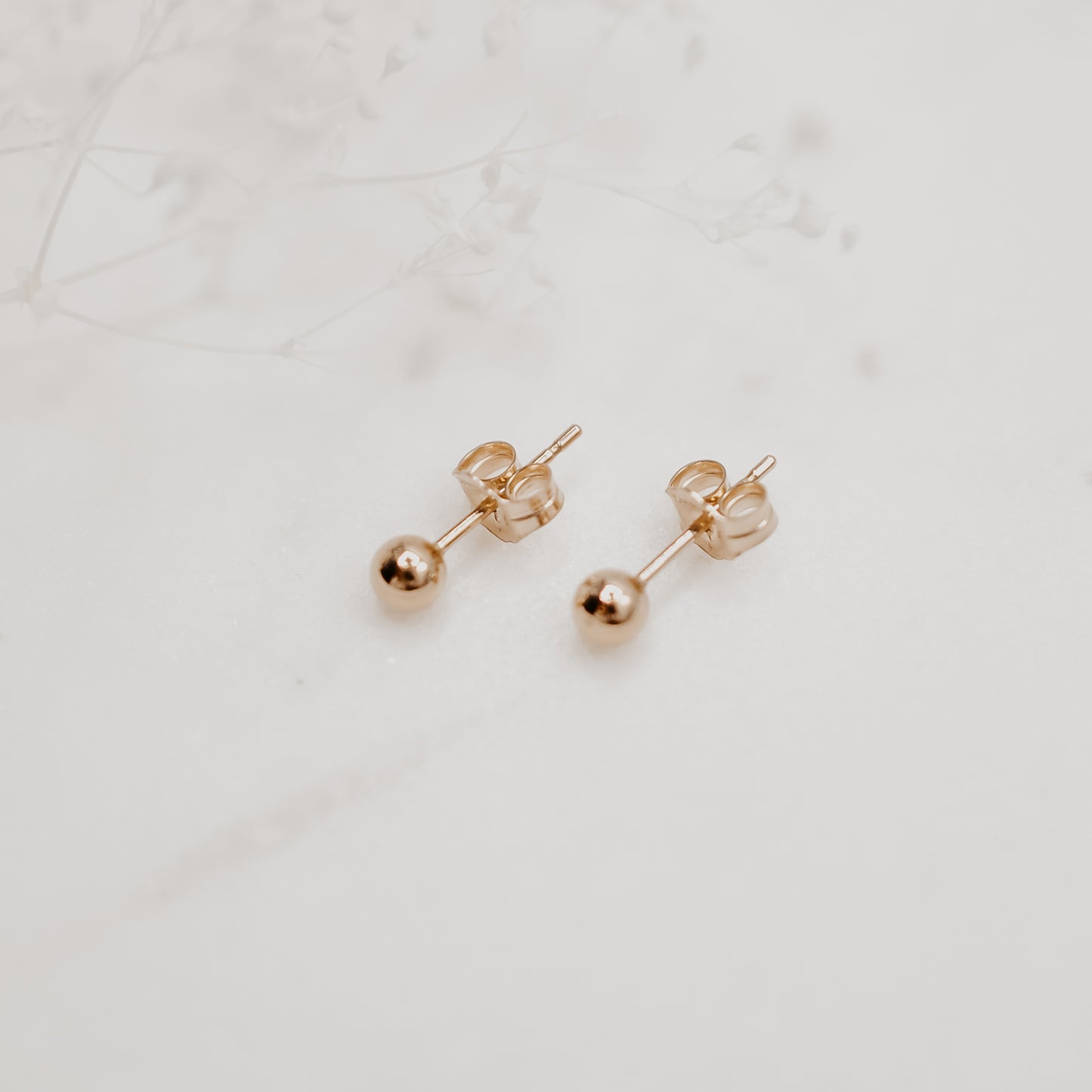 Gold Ball Studs - Quad Espresso Jewelry