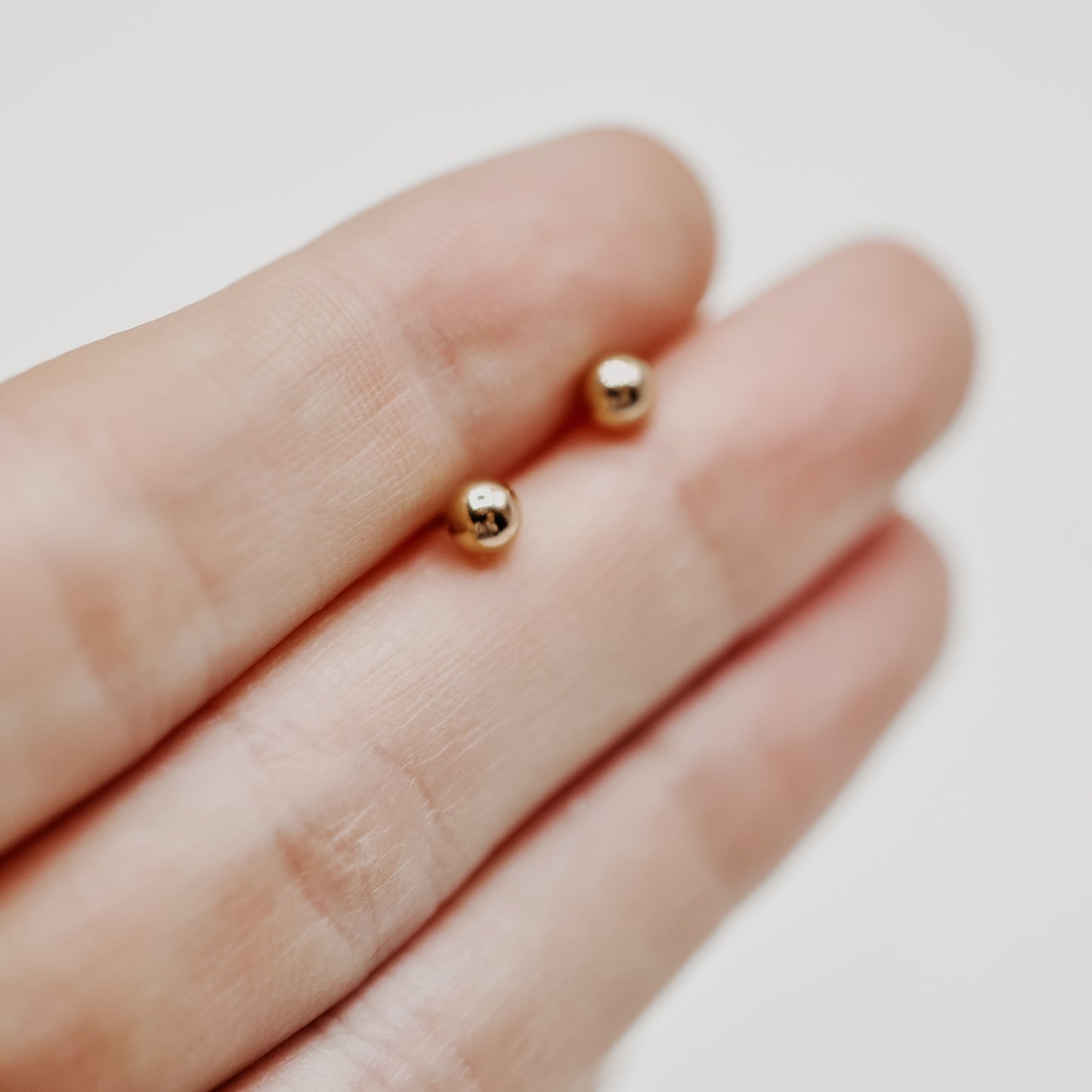 Gold Ball Studs - Quad Espresso Jewelry