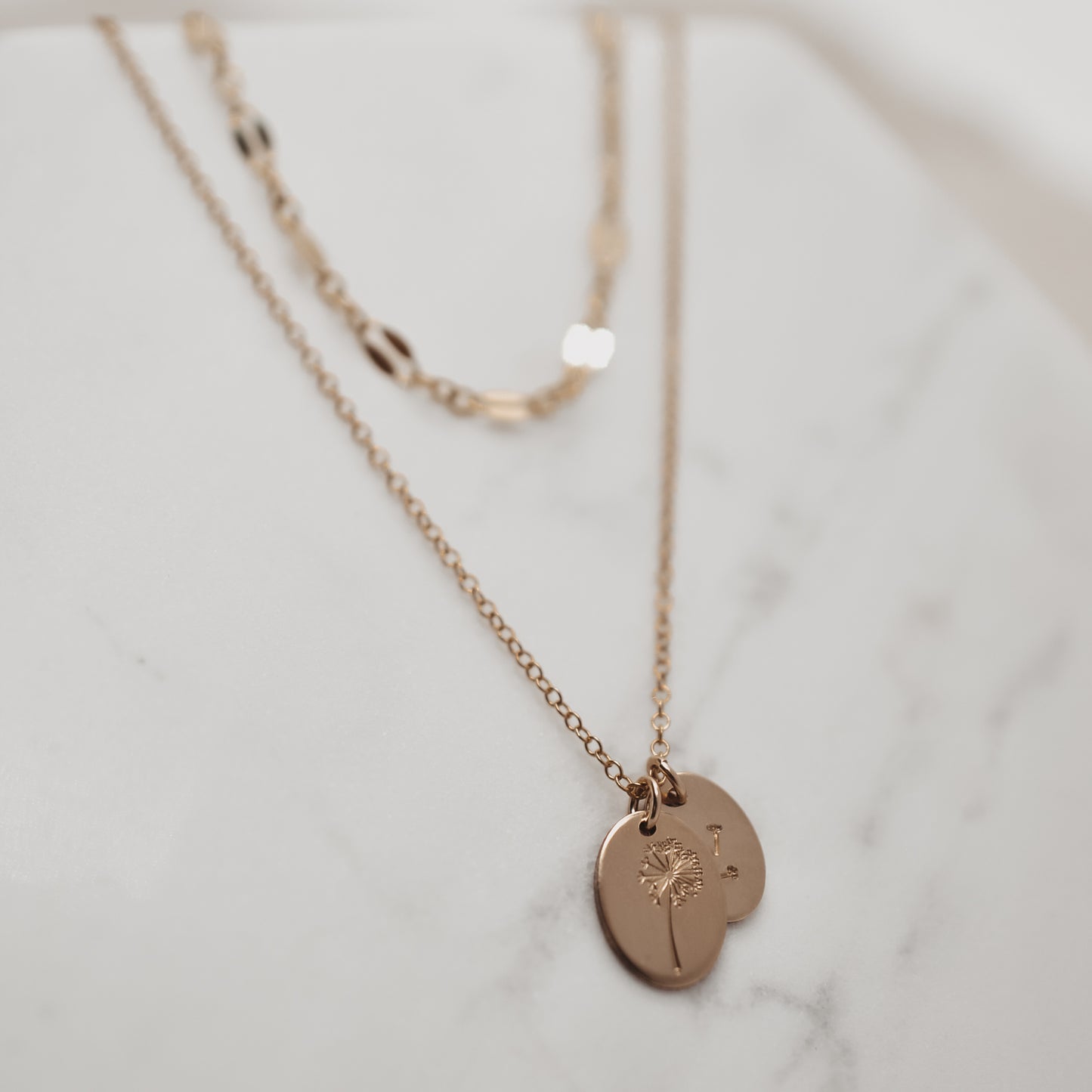 Dandellion Oval Necklace - Quad Espresso Jewelry