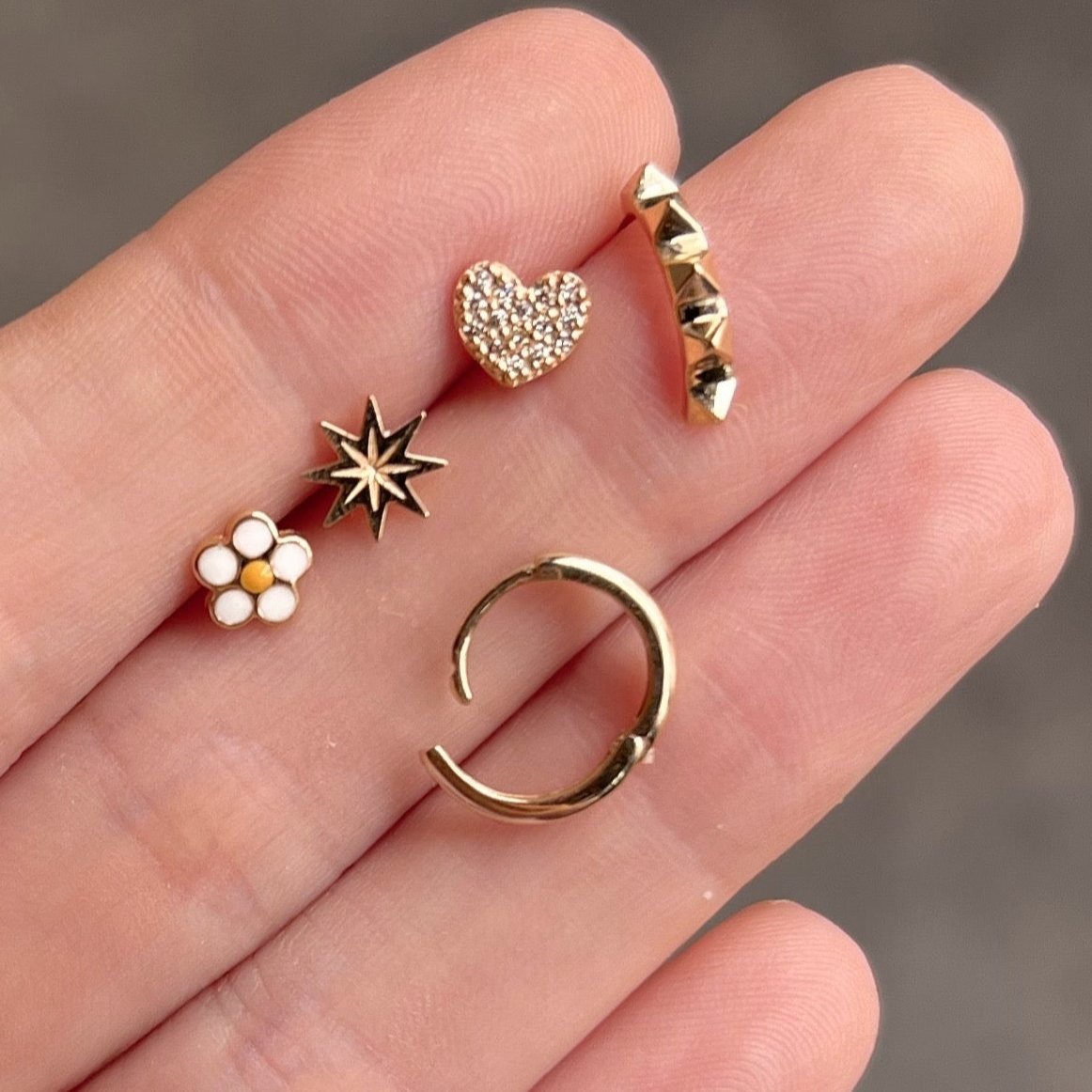 14k Solid Gold Huggies