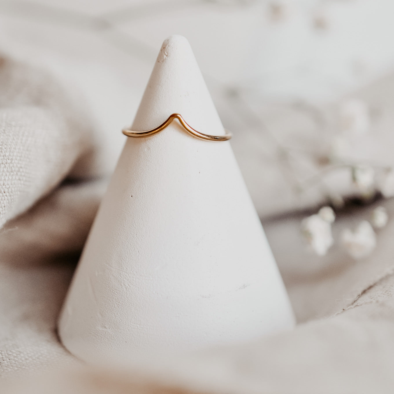 Chevron & Beaded Ring Stack - Quad Espresso Jewelry