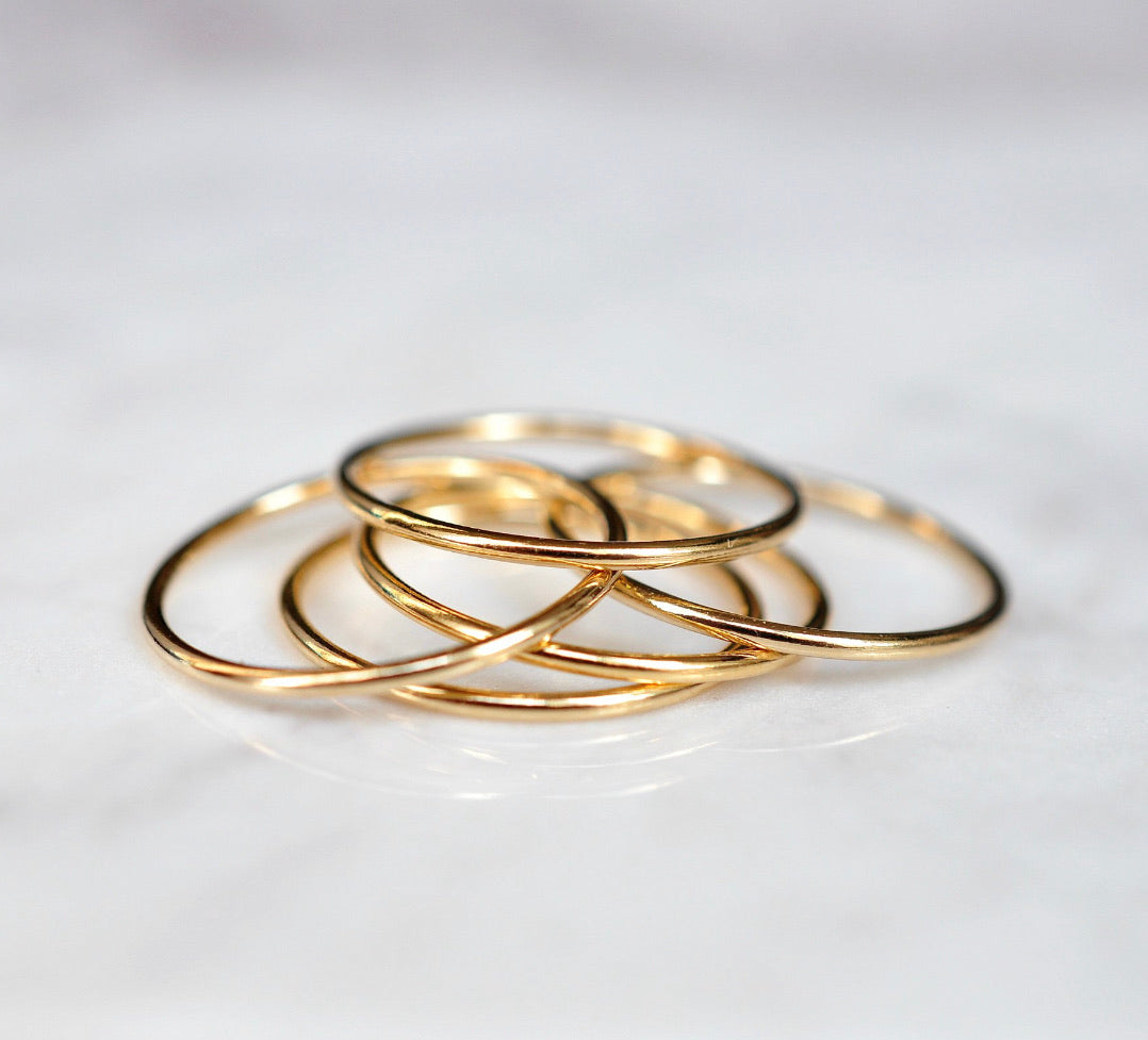 Beaded Ring Set - Quad Espresso Jewelry