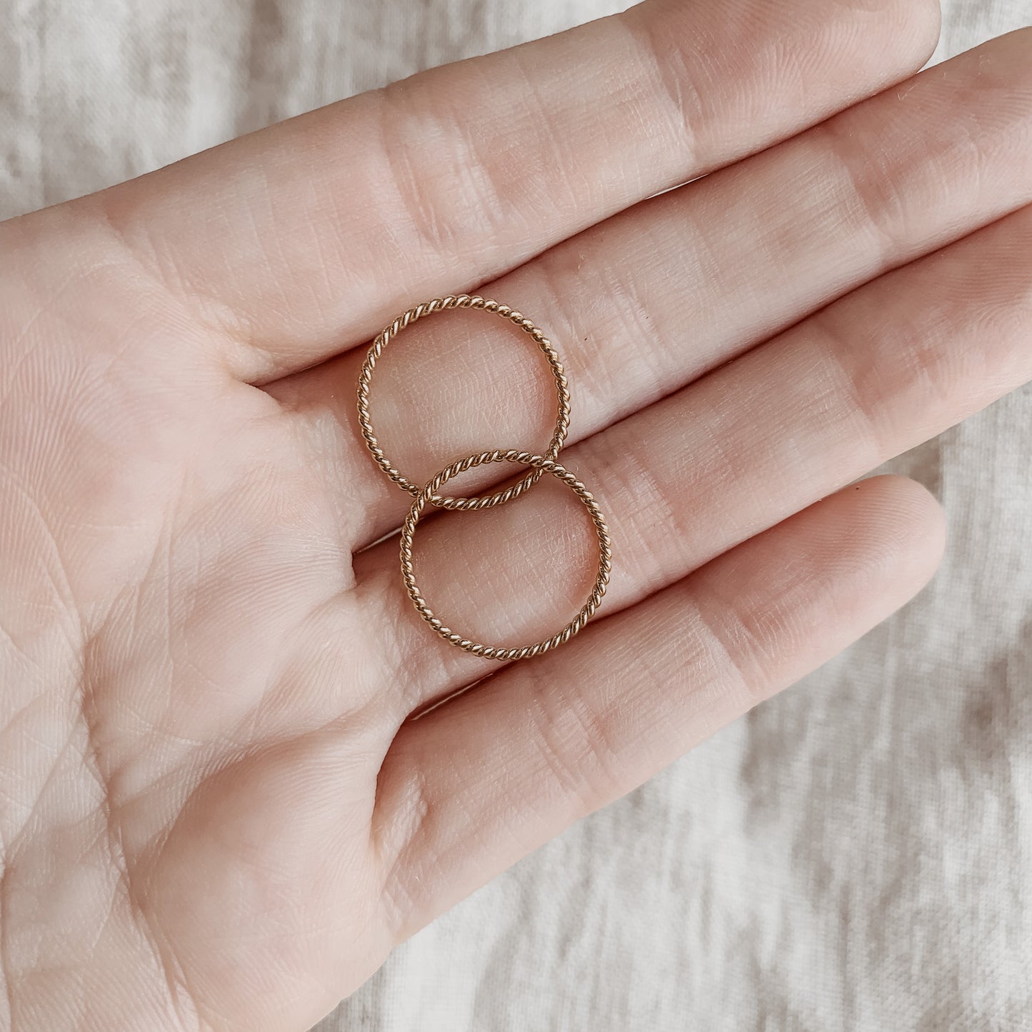 Flat & Twisted Ring Stack - Quad Espresso Jewelry