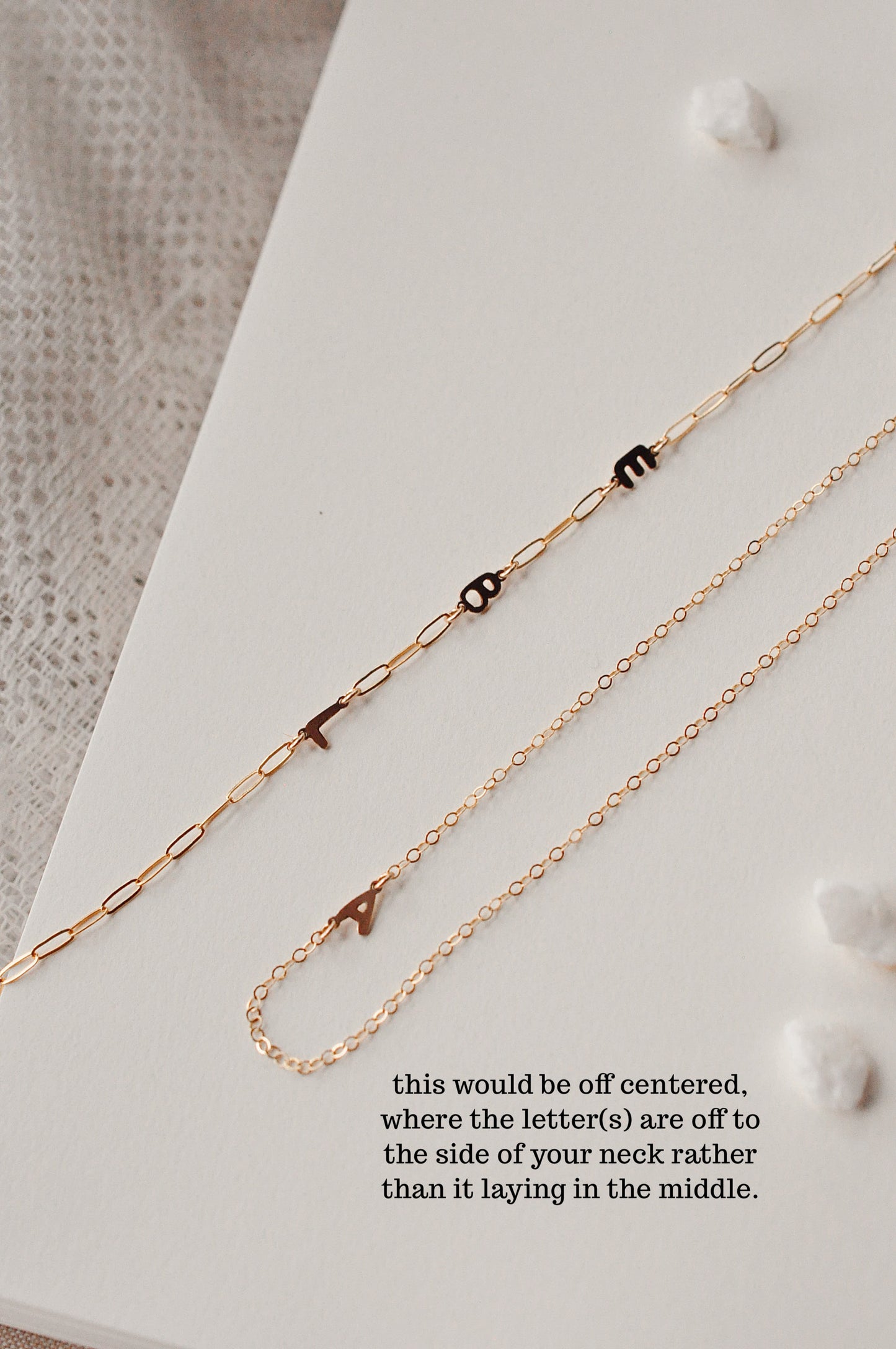 Initial Connector Charm Necklace