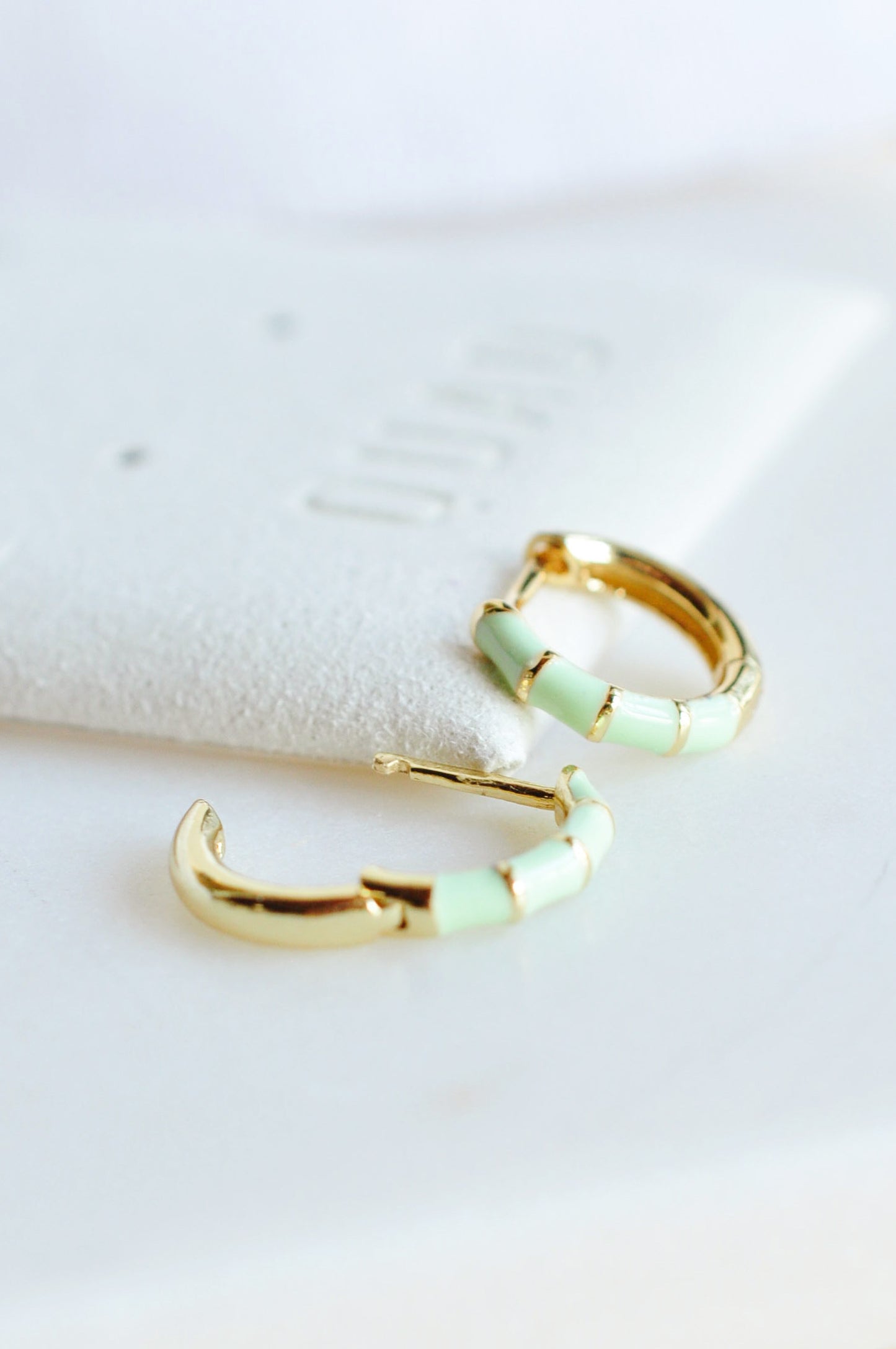 Striped Enamel Hoops