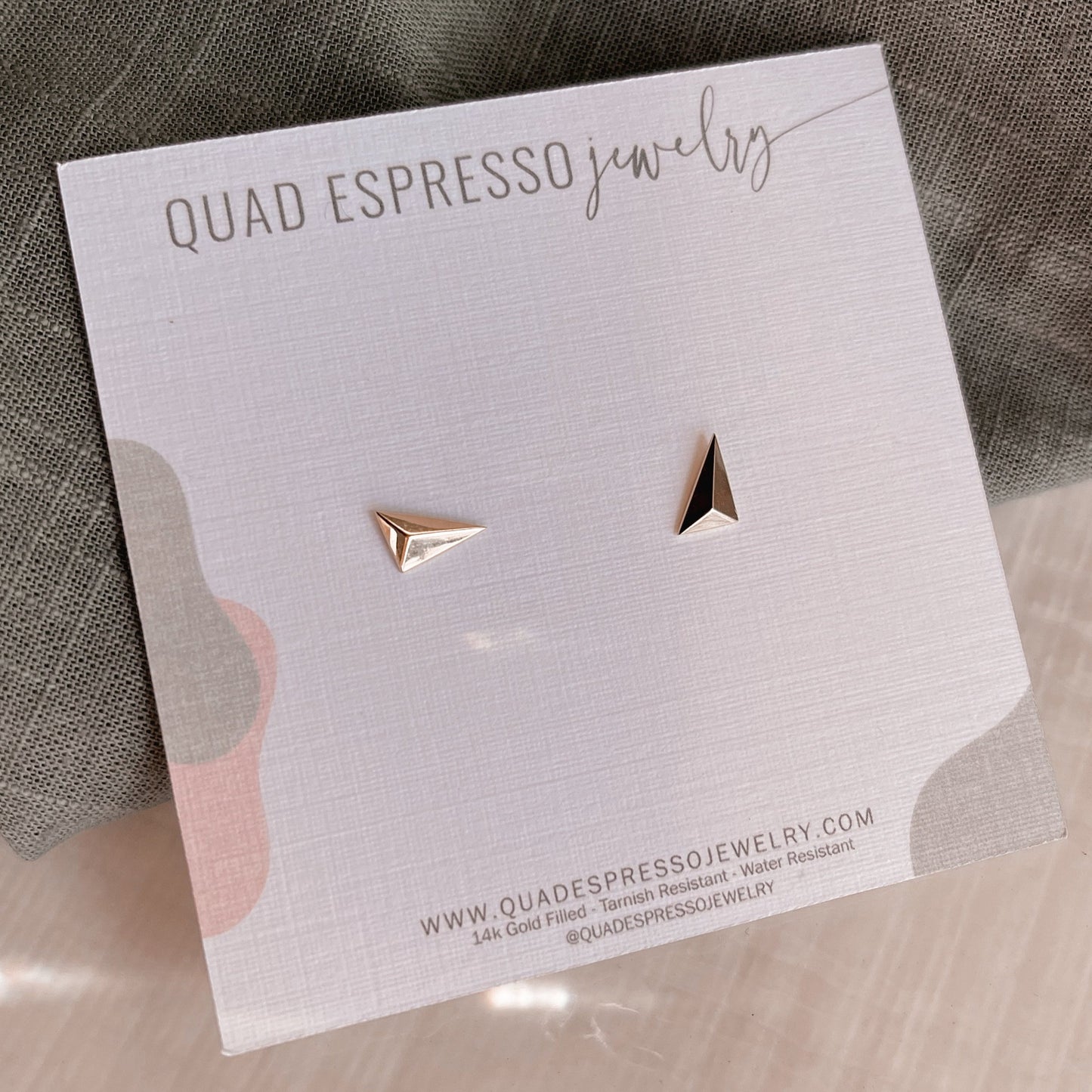Edgy Triangles - Solid Gold