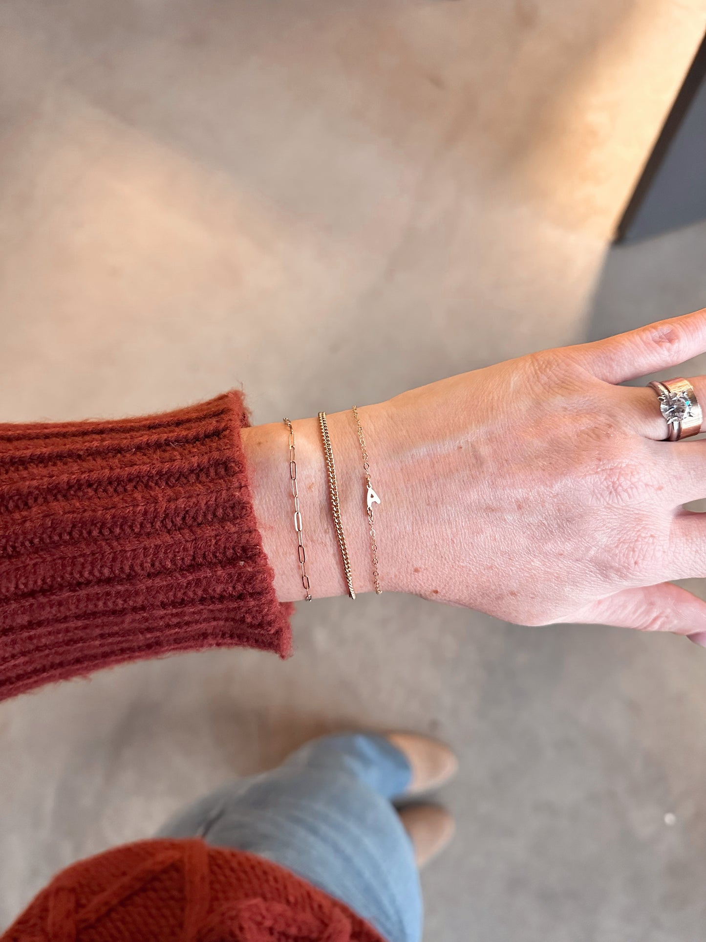 Initial Connector Charm Bracelet