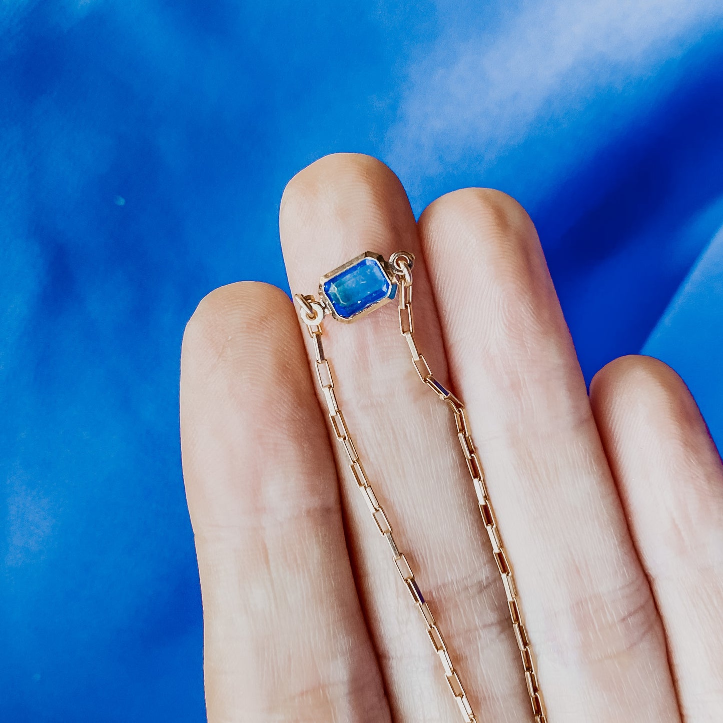 Rectangle Stone Necklace