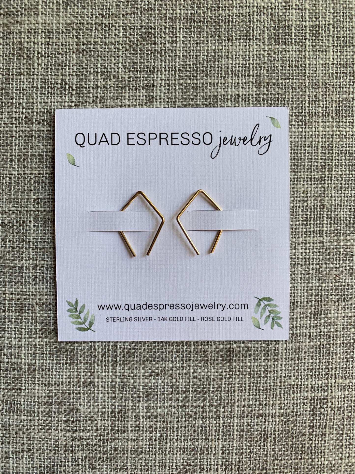 Mini Diamond Sliders - Quad Espresso Jewelry