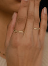 Flat Hammered Band - Quad Espresso Jewelry