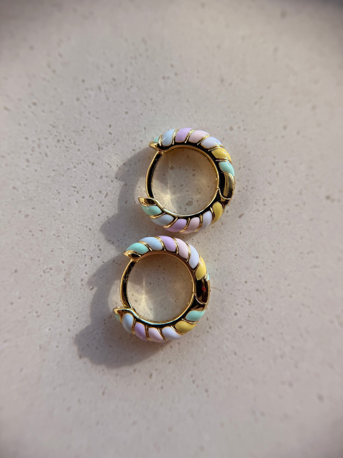 Enamel Swirl Hoops