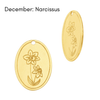 Birth Flower Disc Necklace