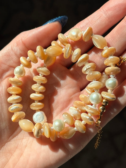 Statement Mother of Pearl Necklace