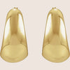 14k Solid Gold Puffed Hoop Earrings