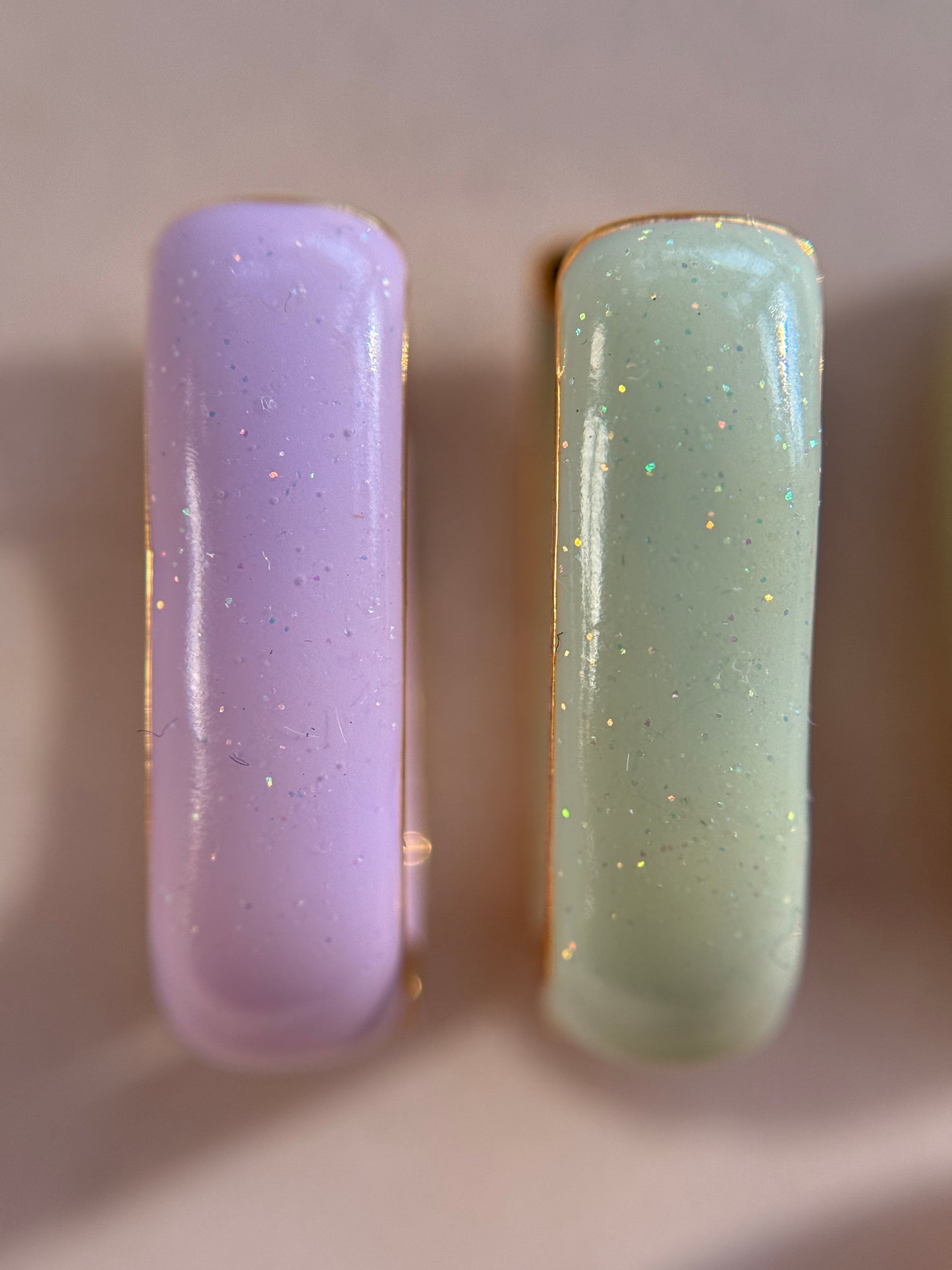 Sparkly Rectangle Enamel Hoops