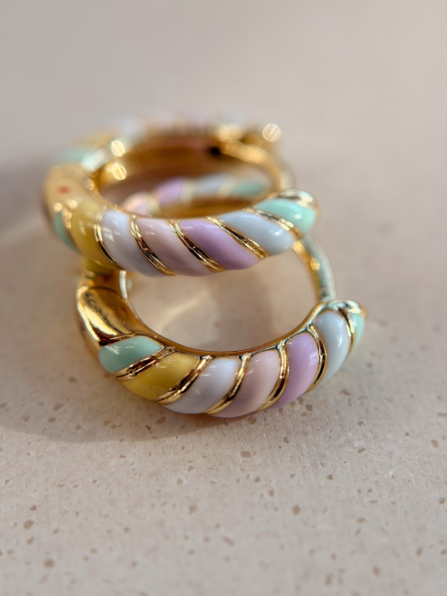 Enamel Swirl Hoops