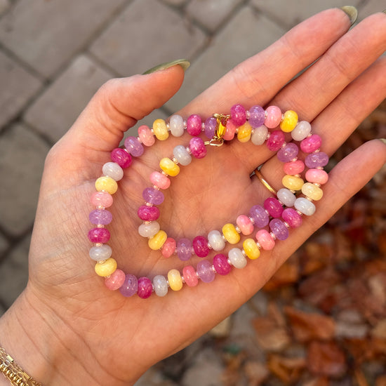 Happy Colors Beaded Necklace - Quad Espresso Jewelry