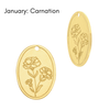 Birth Flower Disc Necklace