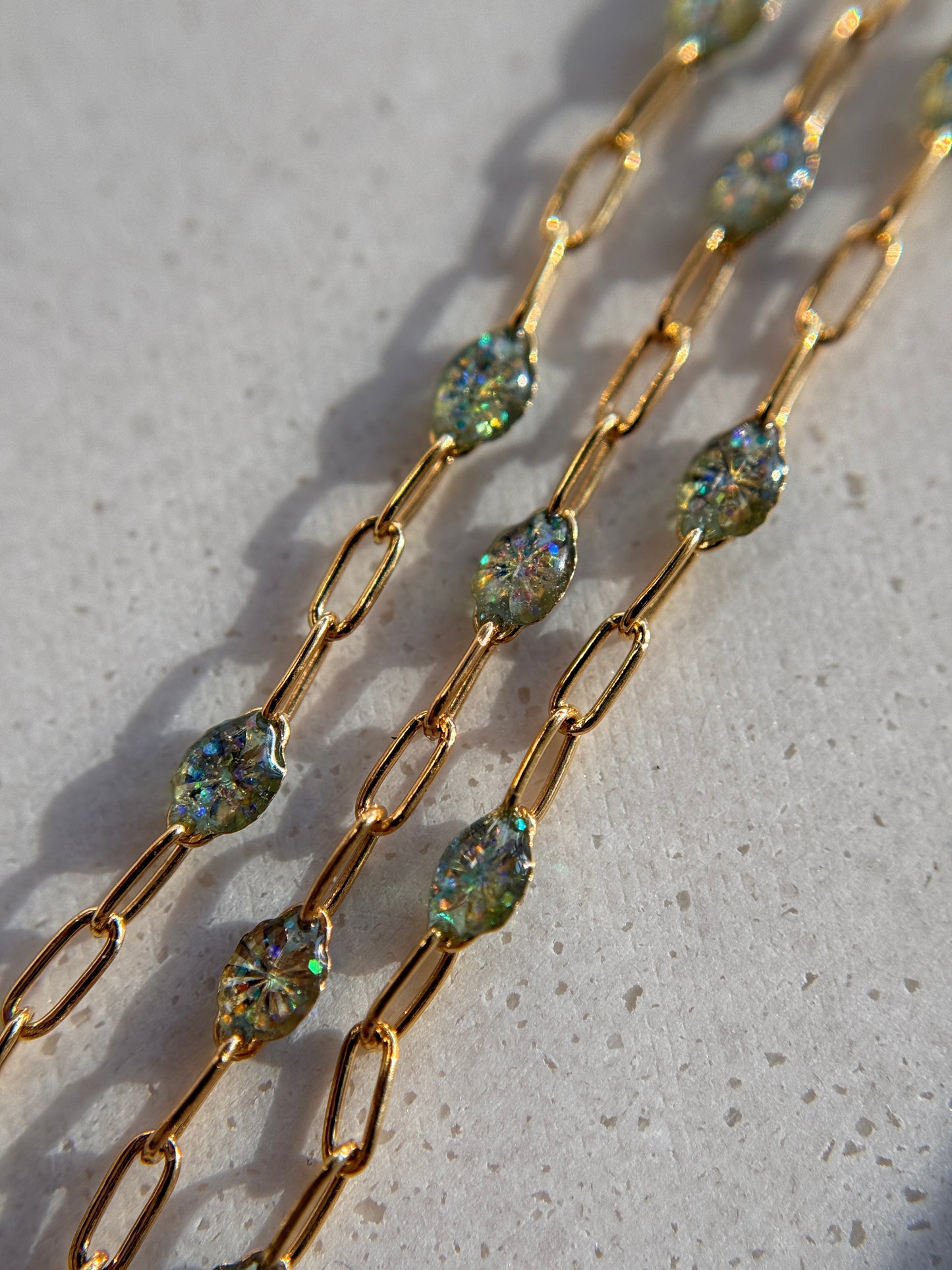 Opalite Enamel Chain