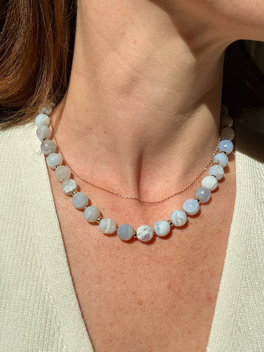 Blue Lace Agate Necklace