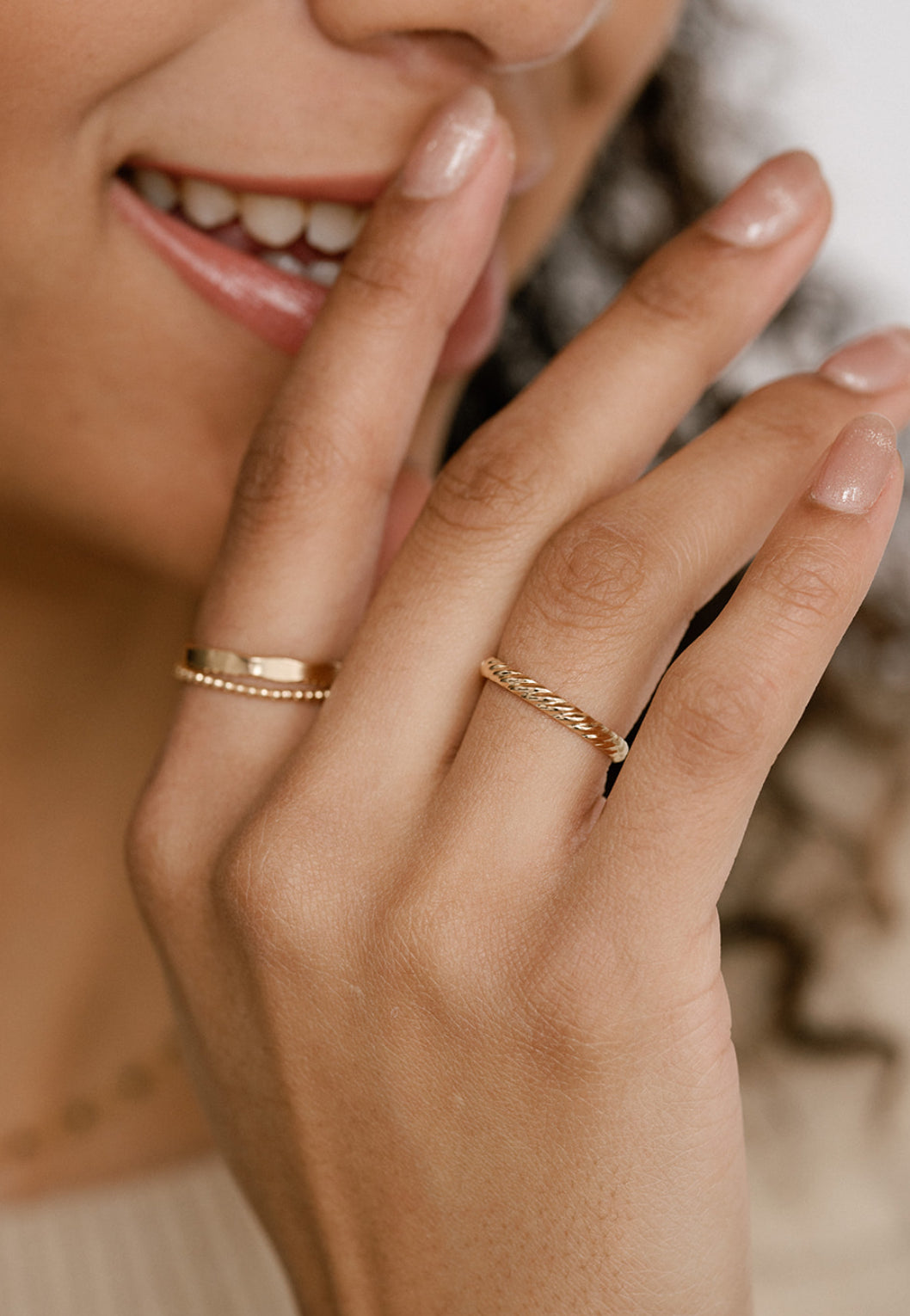Flat Hammered Band - Quad Espresso Jewelry