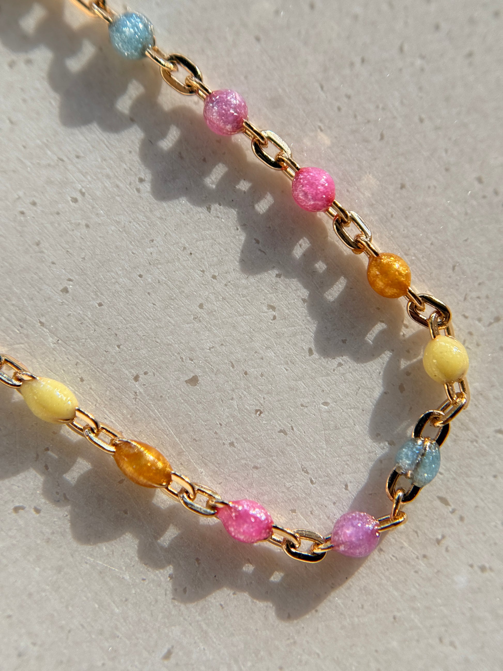 Cotton Candy Enamel Chain - Quad Espresso Jewelry