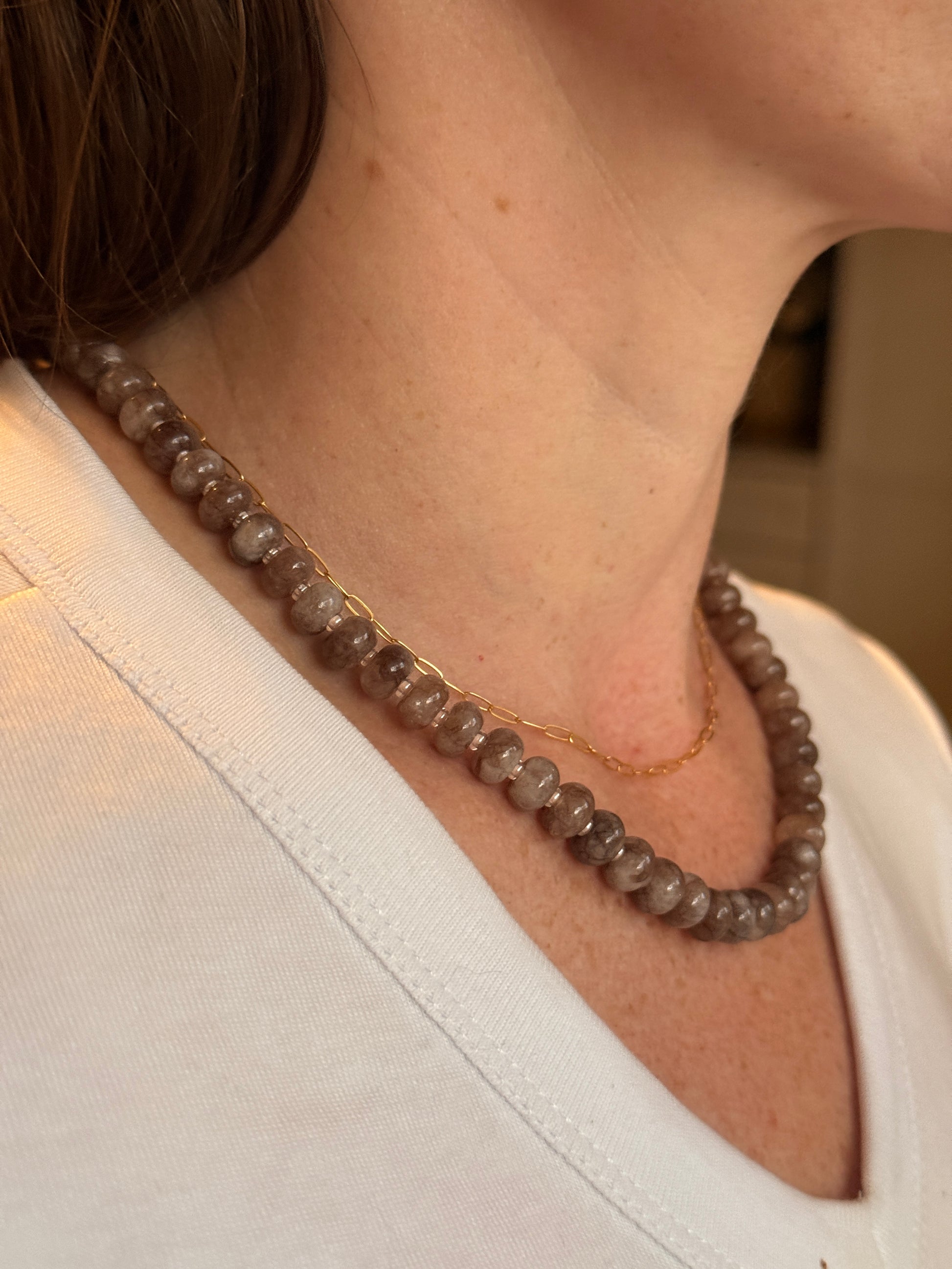 Chocolate Brown 17” - Quad Espresso Jewelry