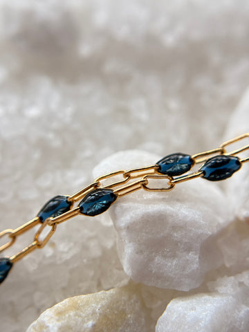 Midnight Enamel Anklet