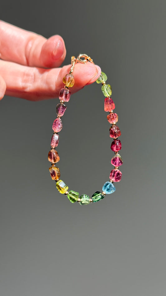 Rainbow Tourmaline Bracelet