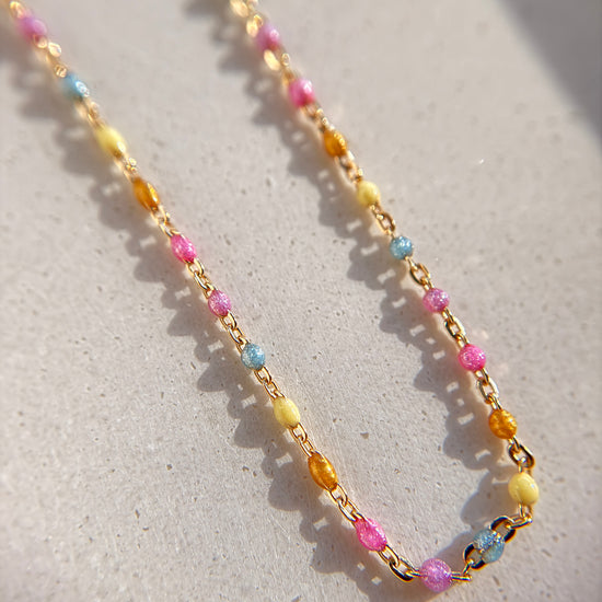 Cotton Candy Enamel Chain - Quad Espresso Jewelry