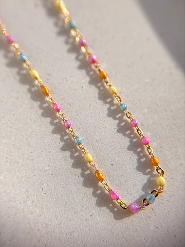 Cotton Candy Enamel Chain - Quad Espresso Jewelry