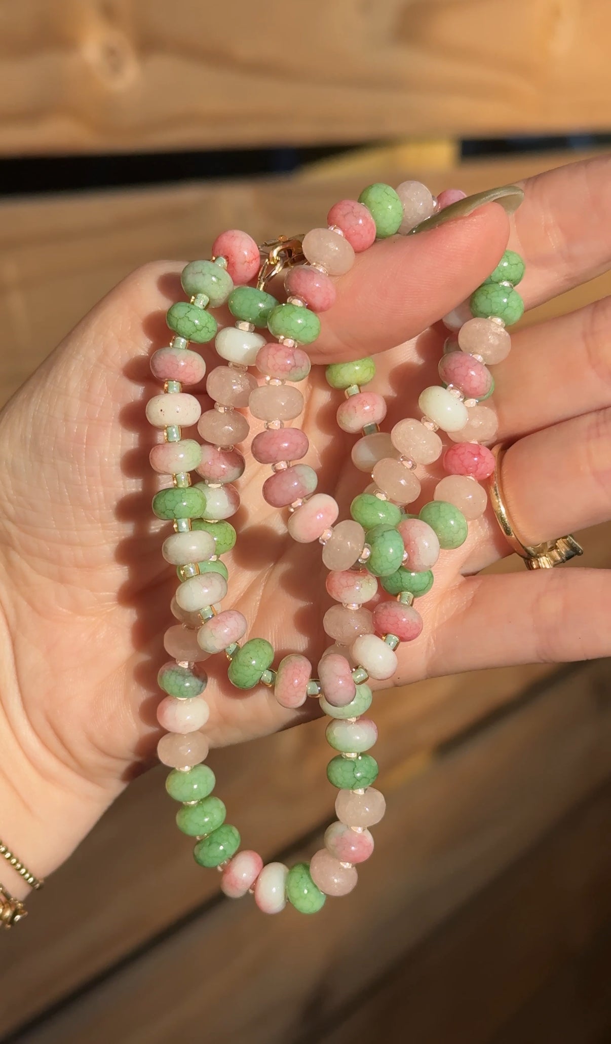 Watermelon Sugar Beaded Necklace