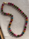 Tourmaline Cube w/ Gold Plated Spacers