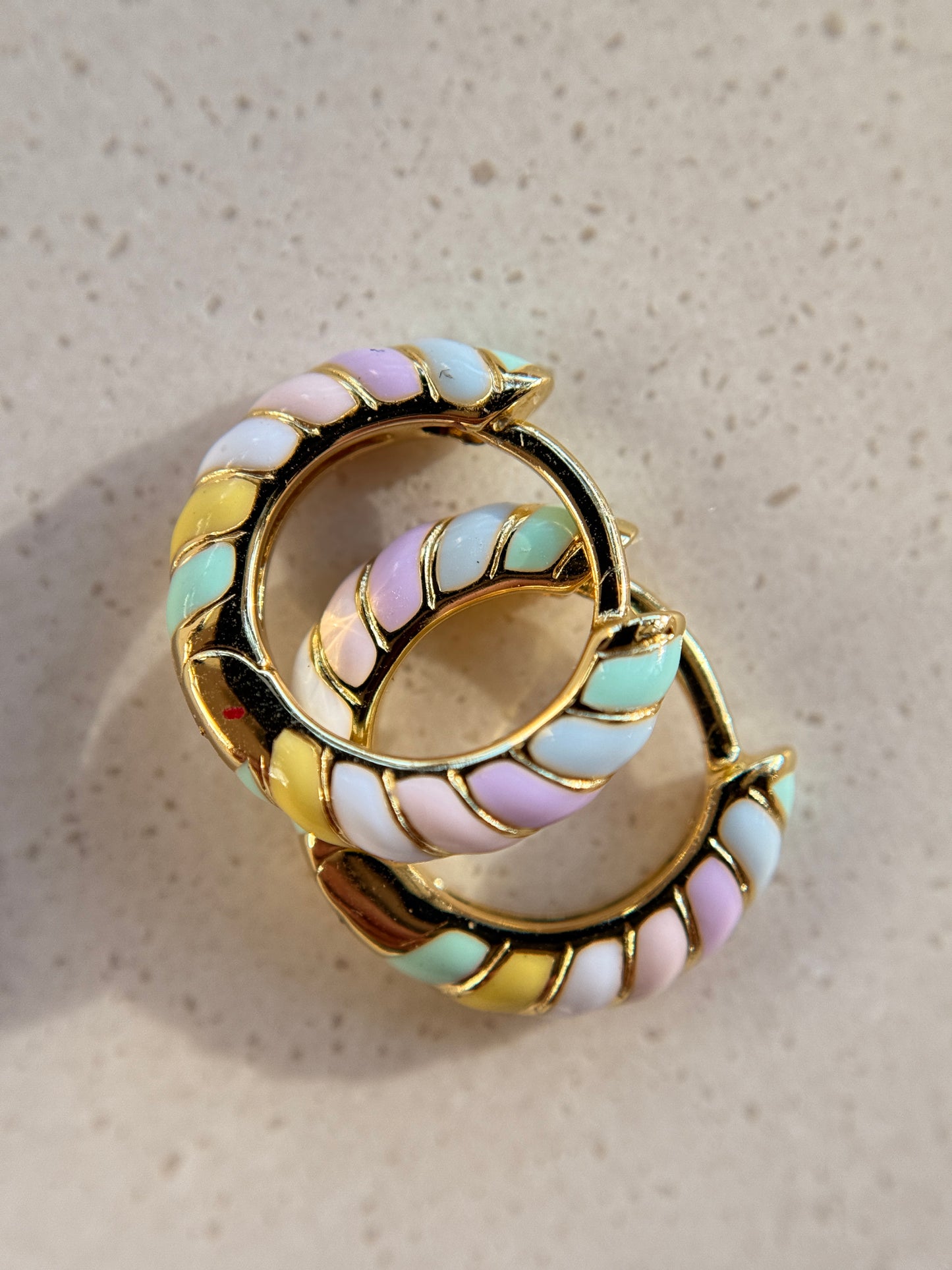 Enamel Swirl Hoops